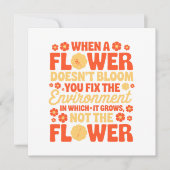 Carte Réparez l'environnement, pas la fleur (Devant)