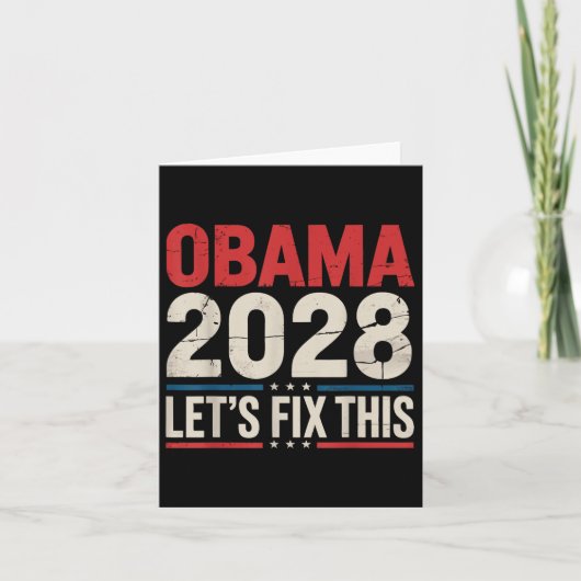 Carte Réparons ce Obama 2028 Conception du futur dirigea (Devant)