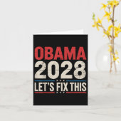 Carte Réparons ce Obama 2028 Conception du futur dirigea (Fleur jaune)