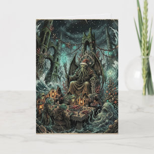 Carte Repas de Noël de Cthulhu Lovecraft