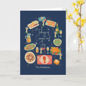 Carte Repas De Vacances De Confort Et De Joie (Fleur jaune)