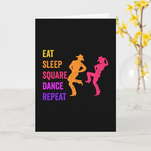 Carte Répeat de danse square (Fleur jaune)