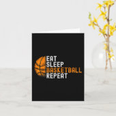 Carte Répéter le basketball du sommeil (Fleur jaune)