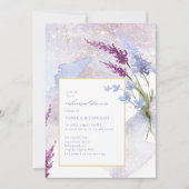 Carte Répétition en aquarelle fleur sauvage Mariage Peri (Devant)