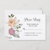 Carte Répondre RSVP Fleurs d'été (Devant)