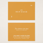 Carte réponse Colorus - Orange (Devant & derrière)