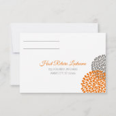 Carte-réponse de mariage floral / Carte postale (O (Dos)