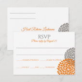 Carte-réponse de mariage floral / Carte postale (O (Devant / Derrière)