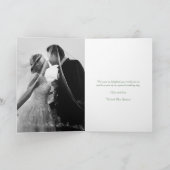 Carte Réponse du mariage eucalyptus rose rouge merci (Intérieur)