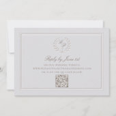 Carte Réponse officielle du Mariage QR de la couronne d' (Devant)