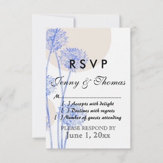 Carte-réponse RSVP (Devant)