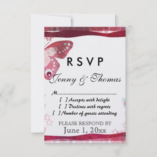 Carte-réponse RSVP (Devant)
