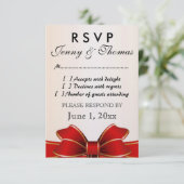 Carte-réponse RSVP (Debout devant)