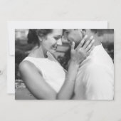 Carte Report de mariage photo florale neutre chic (Dos)