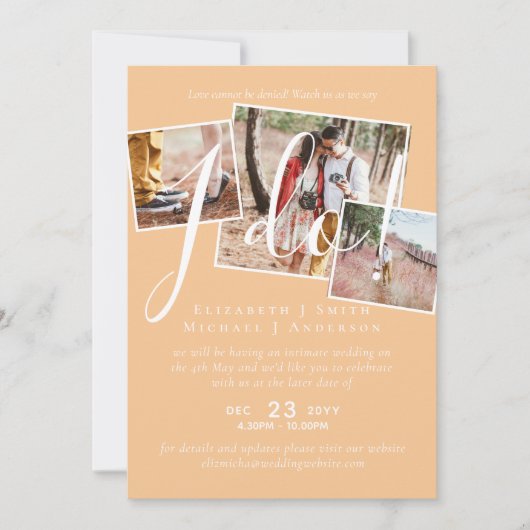 Carte Report mariage Changement de date Réception (Devant)