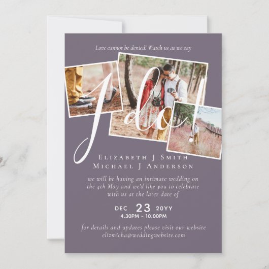 Carte Report mariage Changement de date Réception (Devant)