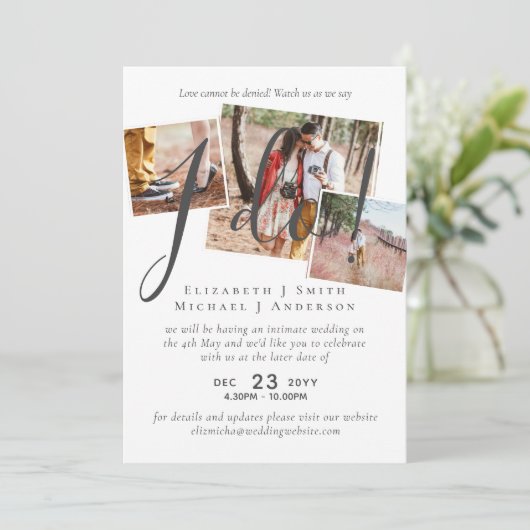 Carte Report mariage Changement de date Réception (Debout devant)