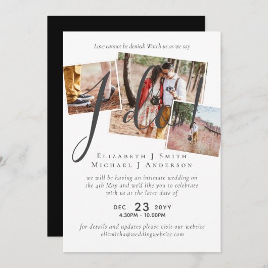 Carte Report mariage Changement de date Réception (Devant / Derrière)