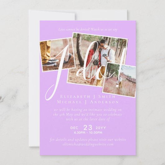 Carte Report mariage Changement de date Réception (Devant)