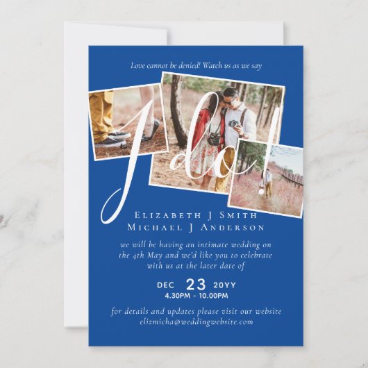 Carte Report mariage Changement de date Réception (Devant)