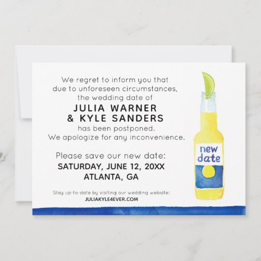 Carte reportée mariage (Devant)