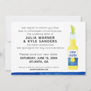 Carte reportée mariage