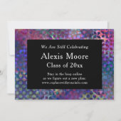 Carte reportée unique Colorful Graduation Party (Dos)