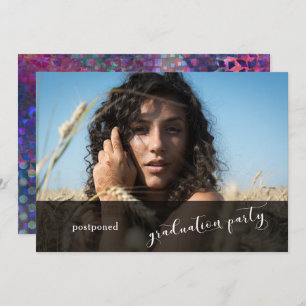 Carte reportée unique Colorful Graduation Party