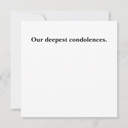 Carte Repos élégant en paix Condolence (Dos)