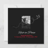 Carte Repos élégant en paix Condolence (Devant)