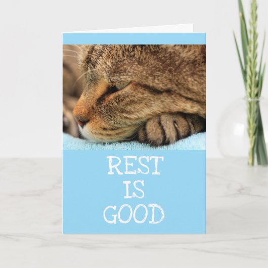 Carte Repose Cat Kitty Conseils Obtenez Bien (Devant)