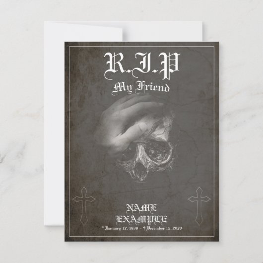 Carte Repose en paix mon ami - vintage (Devant)