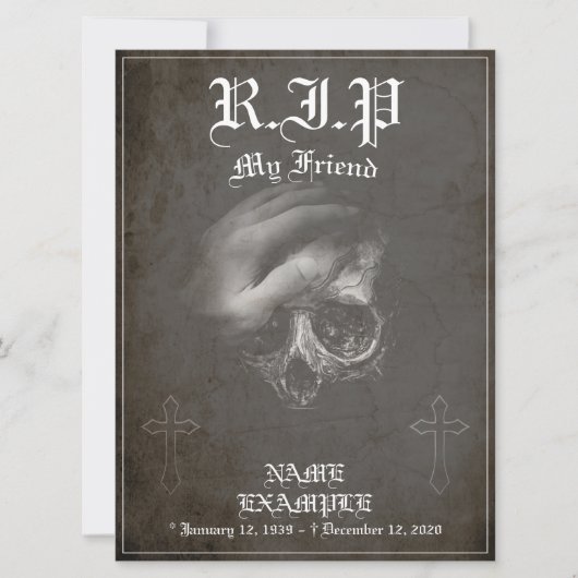 Carte Repose en paix mon ami - vintage (Devant)