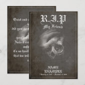 Carte Repose en paix mon ami - vintage (Devant / Derrière)