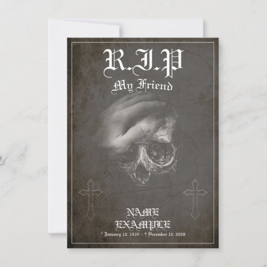 Carte Repose en paix mon ami - vintage (Devant)