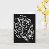 Carte représentation de sensibilisation à la santé menta (Fleur jaune)