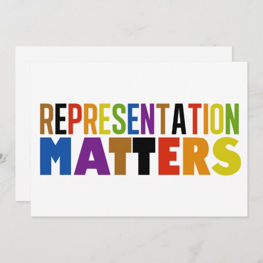 Carte Representation Matters Rainbow Diversity Card (Devant / Derrière)