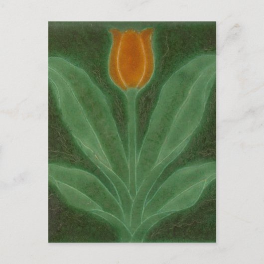 Carte Repro Jaune Vert Tulipe Art Nouveau Carrelag (Devant)