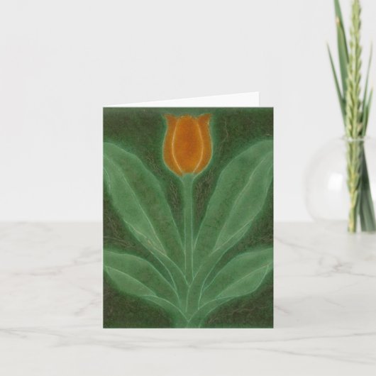 Carte Repro Jaune Vert Tulipe Art Nouveau Carrelag (Devant)