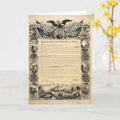 Carte Reproduction de la proclamation d'émancipation (Fleur jaune)