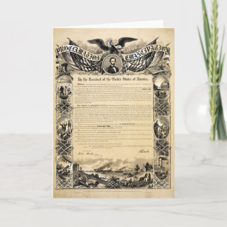 Carte Reproduction de la proclamation d'émancipation