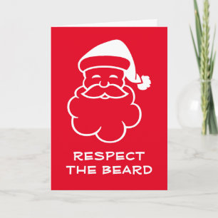 Carte Repsect the beard funny Père Noël