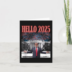 Carte Républicain du Nouvel An 2025 fêtant Trump avec pa