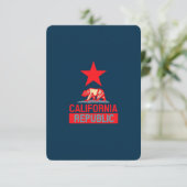 Carte République de Californie en style bleu (Debout devant)