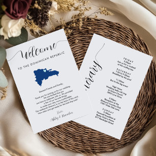 Carte République Dominicaine Mariage Bienvenue Itinérair