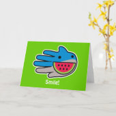 Carte Requin à bouche ouverte (Fleur jaune)