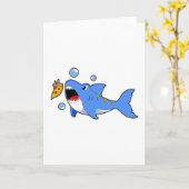 Carte Requin avec Pizza comme Appât (Fleur jaune)
