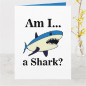 Carte Requin Bleu Drôle (Fleur jaune)