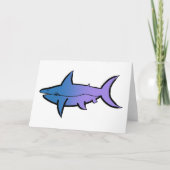 Carte Requin bleu et violet personnalisable (Devant)