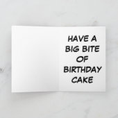 Carte Requin bleu premier anniversaire (Intérieur)